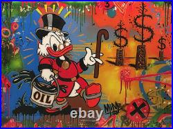 Mimo x JPO Scrooge Mcduck Oil Mogul Original Painting Not Alec Monopoly