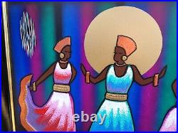 Mobassi 3 African American Women Dancing Original Oil On Canvas Painting #sa
