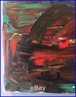 Modern Abstract Original Oil On Canvas Painting Point Of Entry By S J Dempsey