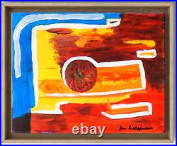 Modern Neo Expressionism Bold Acrylic Art Fruit Signed Original Painting