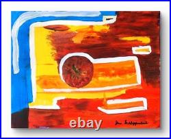 Modern Neo Expressionism Bold Acrylic Art Fruit Signed Original Painting