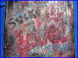 Modernist ABSTRACT Modern Painting GRAFFITI Expressionist ART LOVE SUCKS FOLTZ