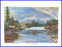Mountain Landscape Acrylic Painting on Canvas 20x30 Signed