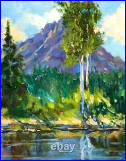 Mountain Si original oil on canvas landscape impressionism art 12x9