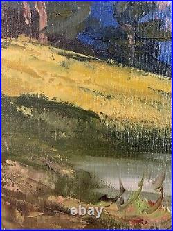 Mountain Top Pond And Forest Acrylic painting on canvas by Signed By artist