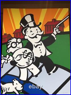 Mr. Monopoly Man On Canvas. Original And Hand painted With Artists Signature