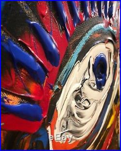 NEW! Original abstract painting heavy body acrylic on canvas 36x48 by Anastasiya