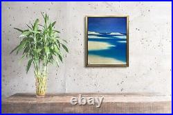 NY Art-Original Oil Painting of Beach on Canvas 8x10 Framed