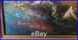 Nancy Hicks Signed Oil On Canvas Painting Original Art
