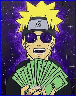 Naruto Uzumaki Painting Hand Made Art on 20x16 Stretched Canvas
