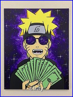 Naruto Uzumaki Painting Hand Made Art on 20x16 Stretched Canvas