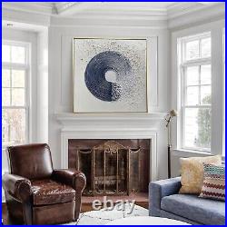 Navy Blue wall art Textured Painting Minimalist Abstract Painting On Canvas