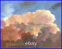 New Mexico Blue Sky framed Gold cover Gilt Framed Oil Painting Cloud 16 X18