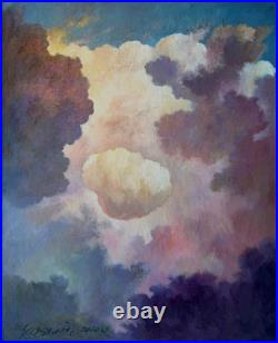 New Mexico Sky clouds Signed 2025 YASAMI oil painting on canvas framed 25 x 21 New Mexico Sky clouds Signed 2025 YASAMI oil painting on canvas framed 25 x 21