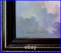 New Mexico Sky clouds Signed 2025 YASAMI oil painting on canvas framed 25 x 21