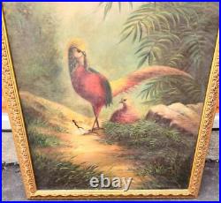 Nice Original Oil on Canvas Painting Framed NEEDS TLC C. Brull PAINTING