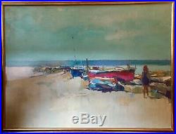 Nicola Simbari Original Oil Painting On Canvas Seascape Signed Artwork