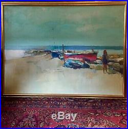 Nicola Simbari Original Oil Painting On Canvas Seascape Signed Artwork
