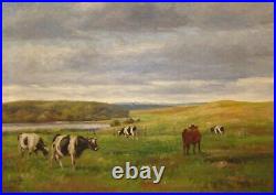 Niels Christiansen (1873-1960) THE PASTURE GRAZING COWS