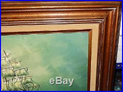 Norman Walker Sailing Ship Original Oil On Canvas Seascape Painting