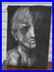 ORIG-SIGNED-PAINTING-CANVAS-GINO-F-HOLLANDER-23X16-Black-White-Alien-Face-5233-01-gi