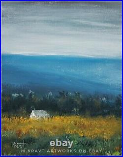ORIGINAL Acrylic Blue Ridge Mountains Landscape impressionism Painting art Signd