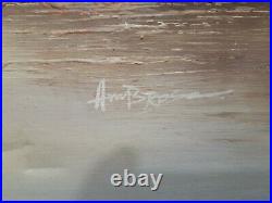 ORIGINAL John Ambrose Oil Painting on Canvas Ducks in Flight 16x20 nature art