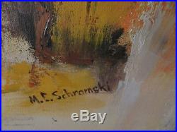 ORIGINAL MODERN ABSTRACT PAINTING ACRYLIC on CANVAS FRAMED