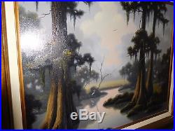 ORIGINAL OIL PAINTING ON CANVAS HIDDEN COVE Listed Phil Thomasson New Orleans