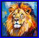 ORIGINAL-Oil-PAINTING-on-Canvas-Lion-Art-12x12-in-Textured-Artwork-Custom-Order-01-io