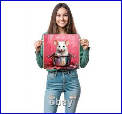 ORIGINAL Oil PAINTING on Canvas Mouse Textured Art 8x8 in Impasto Custom Order