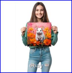 ORIGINAL Oil PAINTING on Canvas Mouse Textured Art 8x8 in Impasto Custom Order