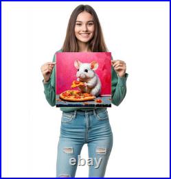 ORIGINAL Oil PAINTING on Canvas Mouse Textured Art 8x8 in Impasto Custom Order