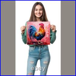 ORIGINAL Oil PAINTING on Canvas Rooster Textured Art 12x12 in Custom Order