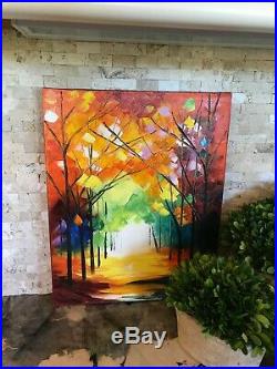 ORIGINAL with COA Authentic Leonid Afremov oil on canvas painting Signed 20x16