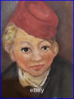 Oil On Canvas Painting The Boy With Cherries After Edouard Manet By Patricia