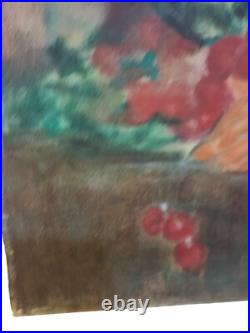 Oil On Canvas Painting The Boy With Cherries After Edouard Manet By Patricia