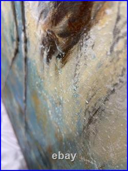 Oil On Canvas Painting of A Sandhill Crane Excellent Condition Unframed 24x36