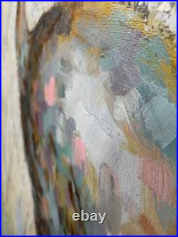 Oil On Canvas Painting of A Sandhill Crane Excellent Condition Unframed 24x36