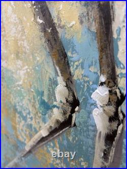 Oil On Canvas Painting of A Sandhill Crane Excellent Condition Unframed 24x36