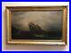 Oil-On-Canvas-Ship-At-Sea-Antique-Early-1800s-01-ii
