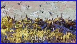 Oil Painting Last Year's Straw A. Kalenyuk Unframed Original Art nKalen1289