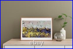 Oil Painting Last Year's Straw A. Kalenyuk Unframed Original Art nKalen1289