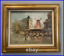 Oil Painting Moulin Rouge Original French Modernist L. Alexis Artist France