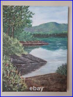 Oil Painting On Canvas 12x16 lake forest native artist original art Newfoundland