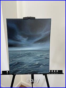 Oil Painting Original Trough the Storm, on Canvas 18x12 in