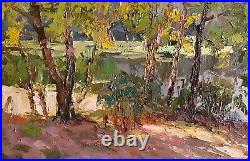 Oil Painting Psla Bank Serdyuk B. Unframed Original Home Decor Canvas nSerb805