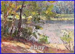 Oil Painting Psla Bank Serdyuk B. Unframed Original Home Decor Canvas nSerb805