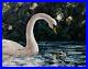 Oil-Painting-Swan-with-Baby-Chick-in-Lake-Birds-Landscape-Animal-Art-A-Joli-01-gpep