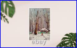 Oil Painting Walk Forest Kalenyuk A Original Framed Wall Hanging Decor nKalen375